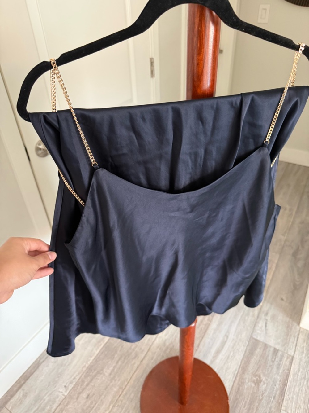 House of Harlow 1960 Black Bag with Gold Chain